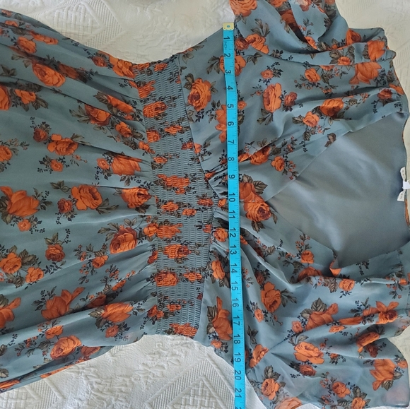 Baltic born rust and teal dress,  xl - Picture 13 of 15
